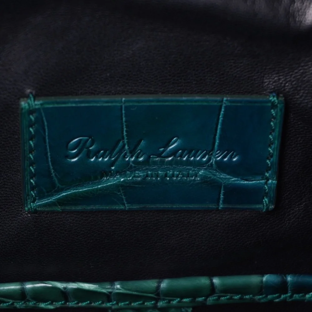 Ralph Lauren Purple Label Alligator Briefcase Emerald OS Brand New - Picture 10 of 16